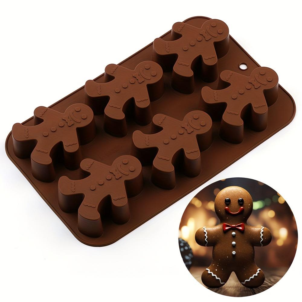 Gingerbread Man Mold Food Grade Silicone Christmas Chocolate Fondant Mold Snowman Lollipop Cake Candy Cake Decorating Tools