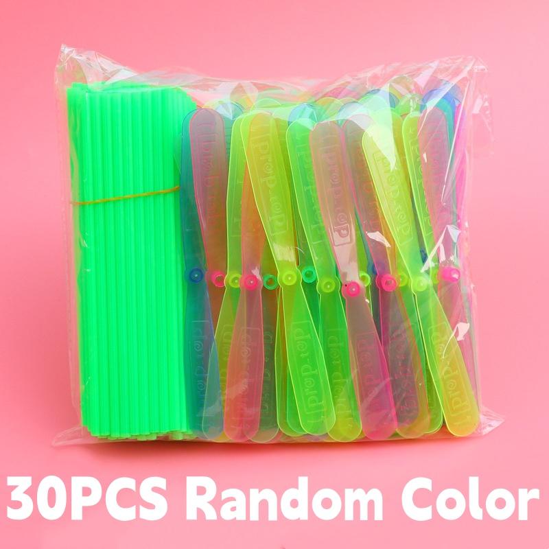 30/50Pcs Novelty Plastic Bamboo Dragonfly Propeller Outdoor Classic Toy Kid Gift Rotating Flying Arrow Multicolor Random Color