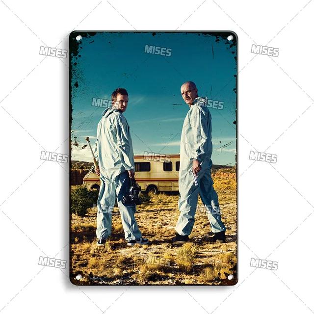 Breaking Bad Classic TV Show Metal Plate Retro Metal Poster for Bar Club Home Studio Wall Decor MISES Vintage Tin Sign