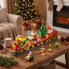 Christmas Train Advent Calendar Building Block Set, -in-1 Countdown, Holiday Toy Gift for Kids