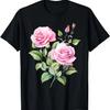 Roses Flowers Plant Gardening Floral Watercolor T-Shirt