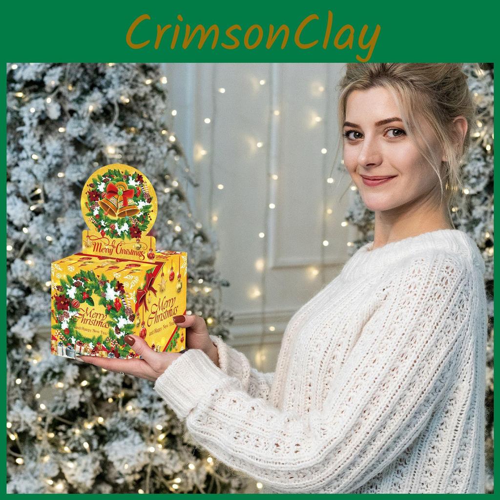 Christmas Party Gift Box With Yellow Bell Theme For Surprising Cash Gifts And Celebrations