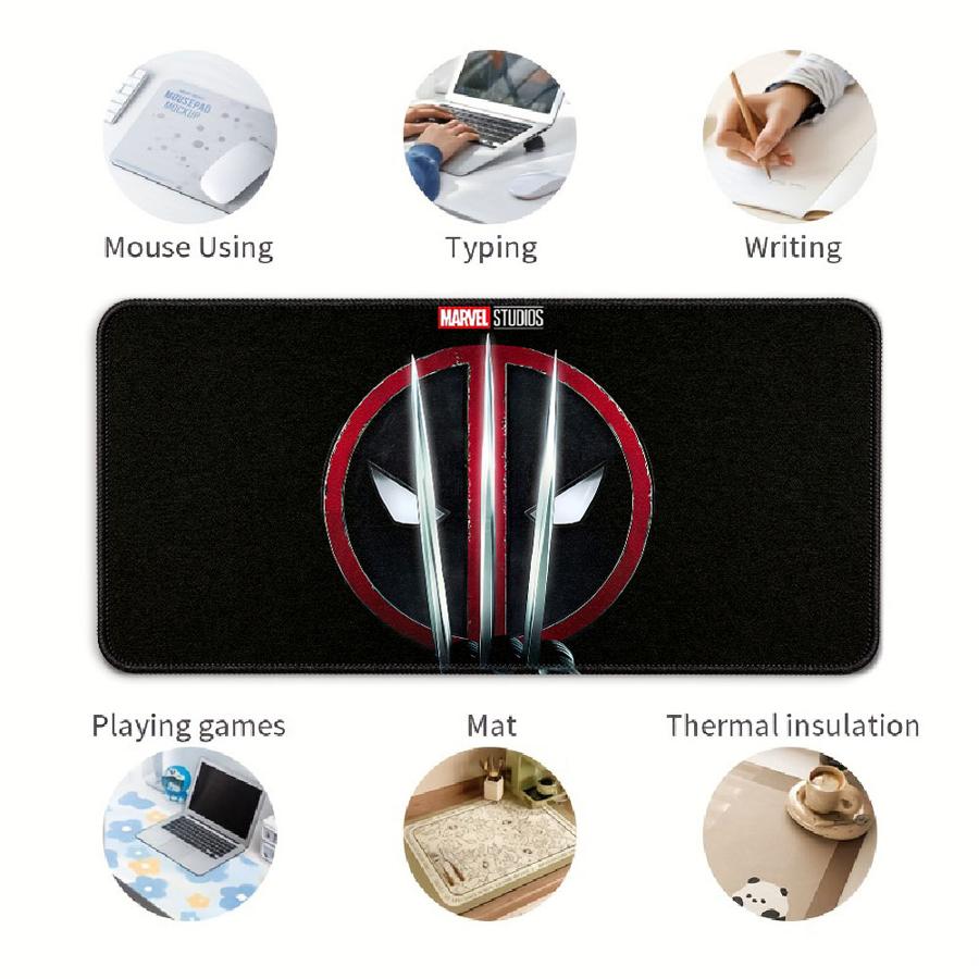 Anti Slip Mouse Pad Desk Accessories Computer Laptop Pad Office Pad Game Console Pad Keyboard Mouse Pad Cool Marvel Deadpool