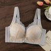 New Year's Red Bra Lace Small Breasts Gathered Adjustment Breast Bra Medium Thick Cup Sliding Cotton Bra