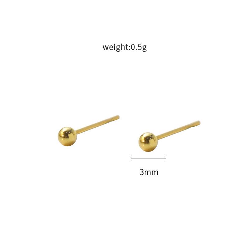 Spot Atmospheric Fashion 316L Sweet Retro Pearl Simple Versatile Ball Stud Earrings Titanium Steel Earrings