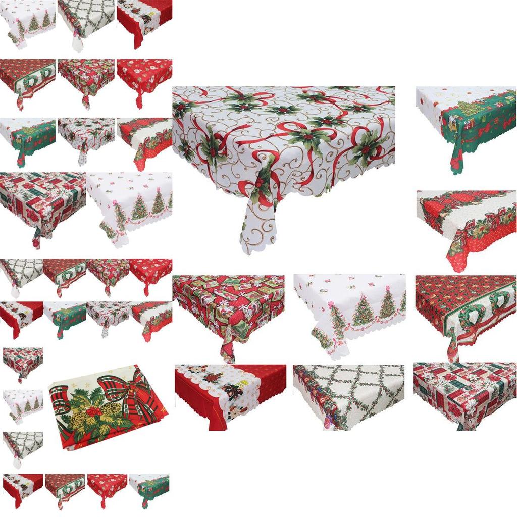 Moderne Weihnachts-Tischdecke Rechteckig Polyester Feiertags-Heimdekoration 150x180cm