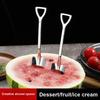 4 pcs Stainless Steel Watermelon Spoon Ladle Scoop Spoon for Home Creative Dessert Eating Watermelon Special Spoon Cute Ladle Soup Spoon