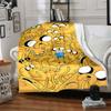 1pc Adventure Time Jake Flannel Blanket, Soft Skin Friendly with Digital Printing, Various Sizes Available for Family, Friends, Birthday