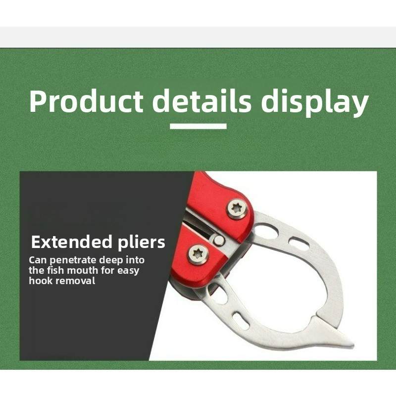Portable Fishing Gripper Stainless Steel Lock Fish Lip Grabber Powerful Gripper Trigger Ice Sea Fishing Tackle Gear Accessories