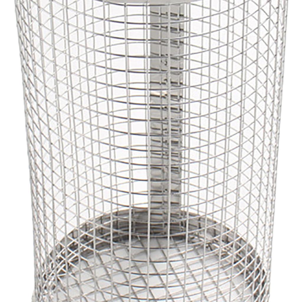 Rollender Grillkorb Rund Edelstahl Grillkorb für Outdoor-Grillen Fisch Garnelen Fleisch