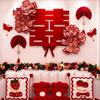 Wedding Bedside Crepe Paper Flower Décor - Artificial Flowers for Bedroom Wall & Engagement Decorations