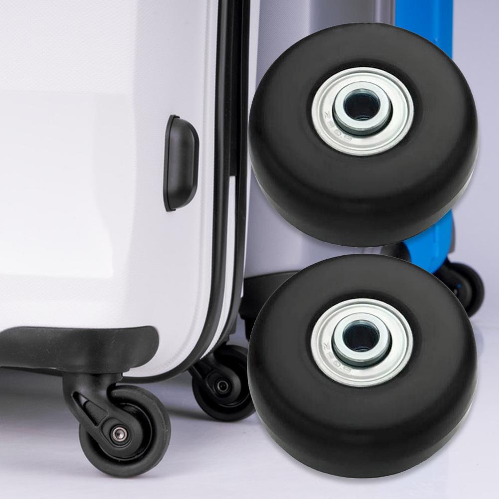 2/4PCS Luggage Wheels 40/50/60mm Rubber Casters Mute Trolley Case Wheels Replacement Axles Suitcase Wheel Parts For Furniture