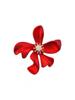 High-End Chinese Style Red Flower Brooch Pin - Unique Niche Cheongsam Accessory for Women