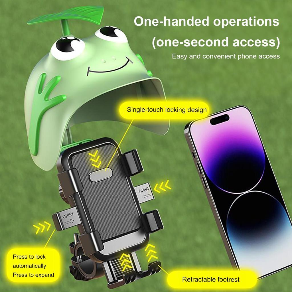 Phone Mount for Motorcycle Anti Vibration Sunshade Stand Bike Phone Holder Sun Visor for Most Smartphones Electric Scooter Road