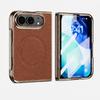 For IPhone Ultra Fold 5G Case Luxury PU Leather Skin Magnetic MagSafe Protective Back Cover Case