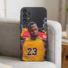 B-Basketball-Star L-LeBron James Handyhülle für Samsung S25, S24, S21, S22, S23, S30, Ultra, S20, Plus, Fe, Note, 10, 9, 5G Schwarze Hülle