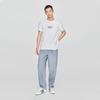 SS25 Standard Round Neck Glitter Logo Printed Casual Short Sleeve T-Shirt Men T-Shirts White LMT0098104LE00FK14000