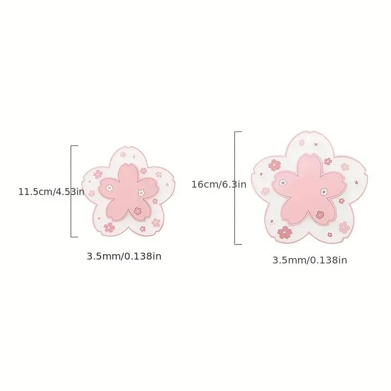 Cherry Blossom Heat Insulation Pad Dining Table Mat Anti-skid Cup Pads Non-slip Coaster Kitchen Accessories Coasters Table Mat