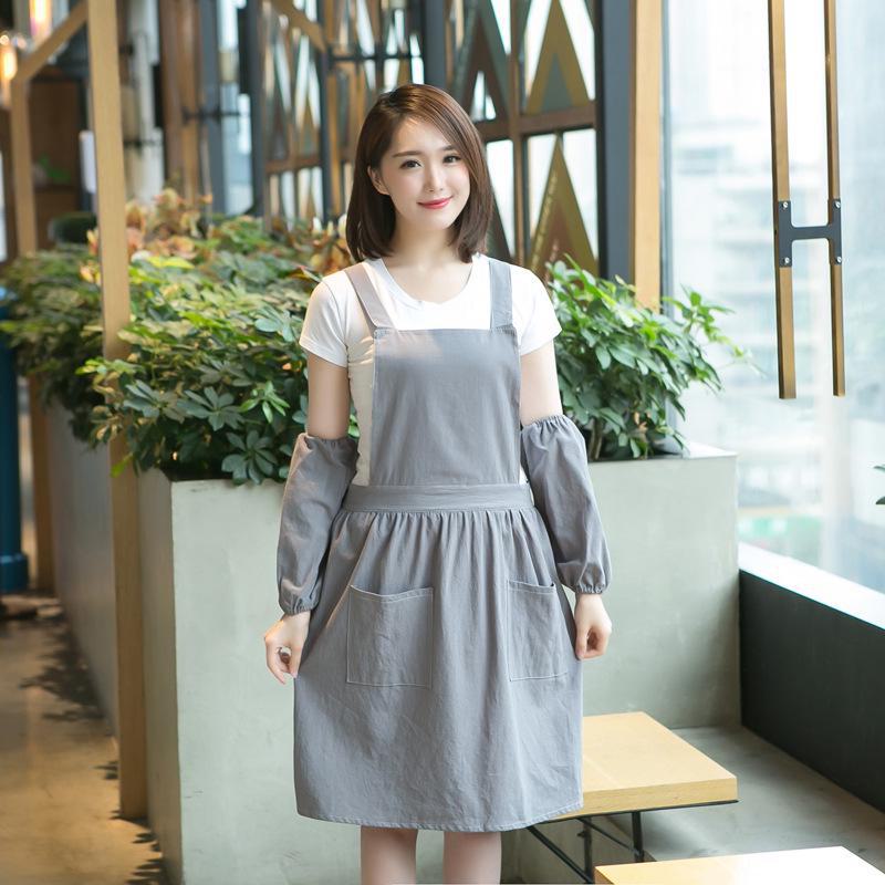 Women's Double-Layer Apron: Fashionable Princess Design for Kitchen or Coffee Shop