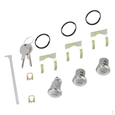 Door Lock Cylinder Set Replacement 654394765282 Professional Easy To Install High Performance with 2