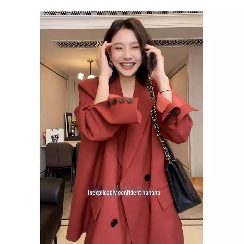 2641 Plus Size Women's High-End Casual Loose Suit with Wide-Leg Pants - Two-Piece Set