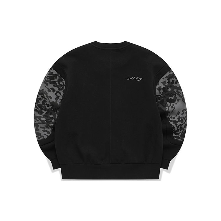 Fila Athletics Leopard Print Knit Sweatshirt Women Sweatshirt Deep-Black A11W211210FBK