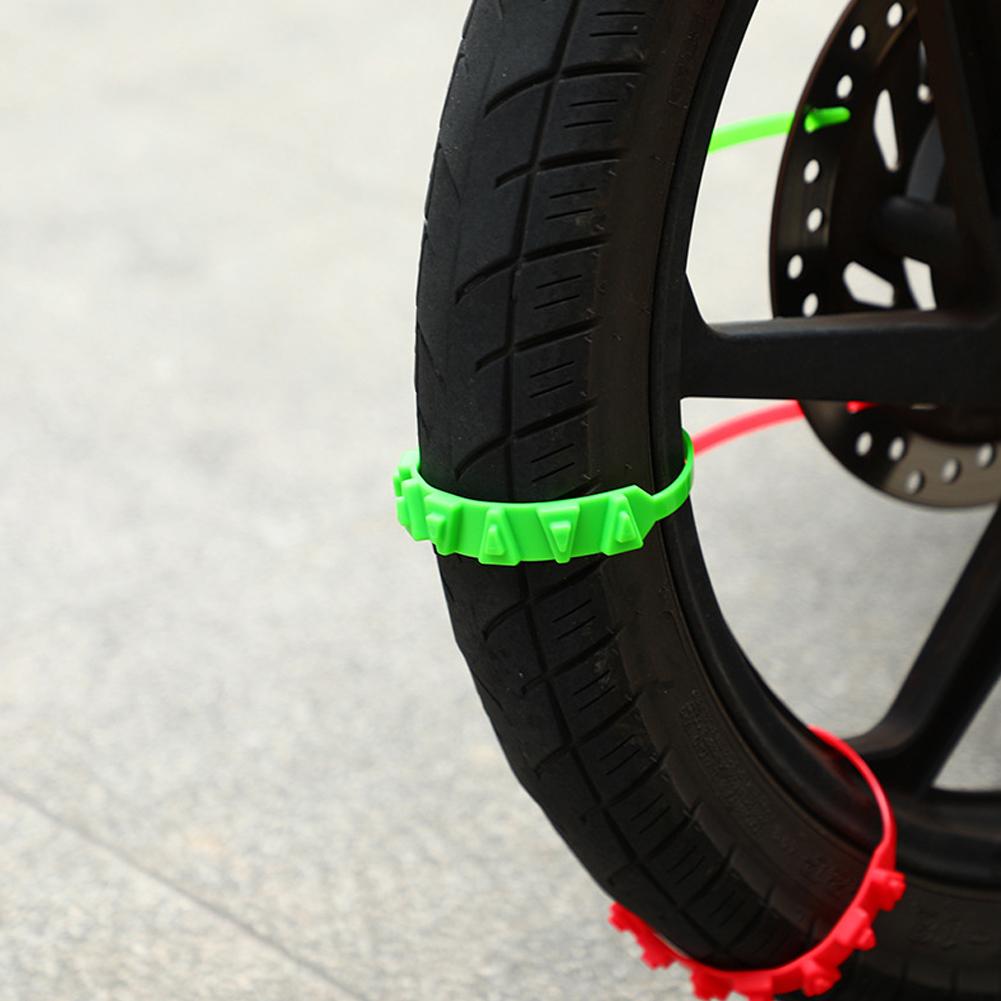 10pcs Tire Chains Winter Anti-Skid Chains Tyre Cable Ties Motorcycle Anti Skid Chain Outdoor Emergency Accessories