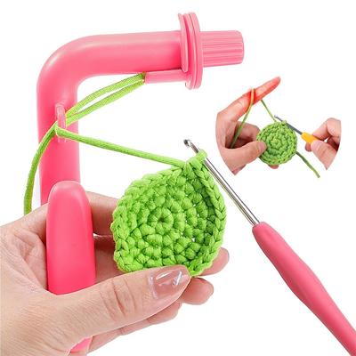 Rękodzieło DIY Hak do szydełkowania Uchwyt na szydełko Przędza Drut do dziergania Ściegi Magiczne kółko Narzędzie do szydełkowania 3 w 1 Narzędzia do szydełkowania DIY