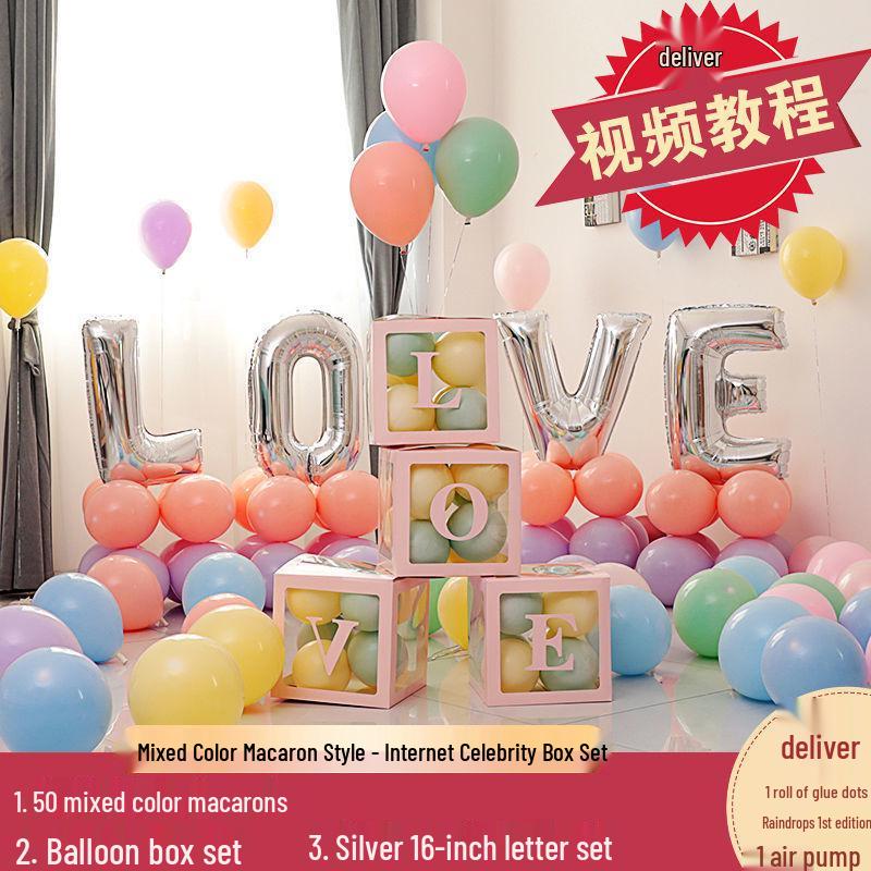 Love Letter Aluminum Foil Balloon Set for Wedding Decorations