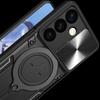 Luxury Shockproof Case For Samsung Galaxy S25 S24 Note 20 Plus Ultra Slide Lens Protector Multi Function Hard Armor Case Funda