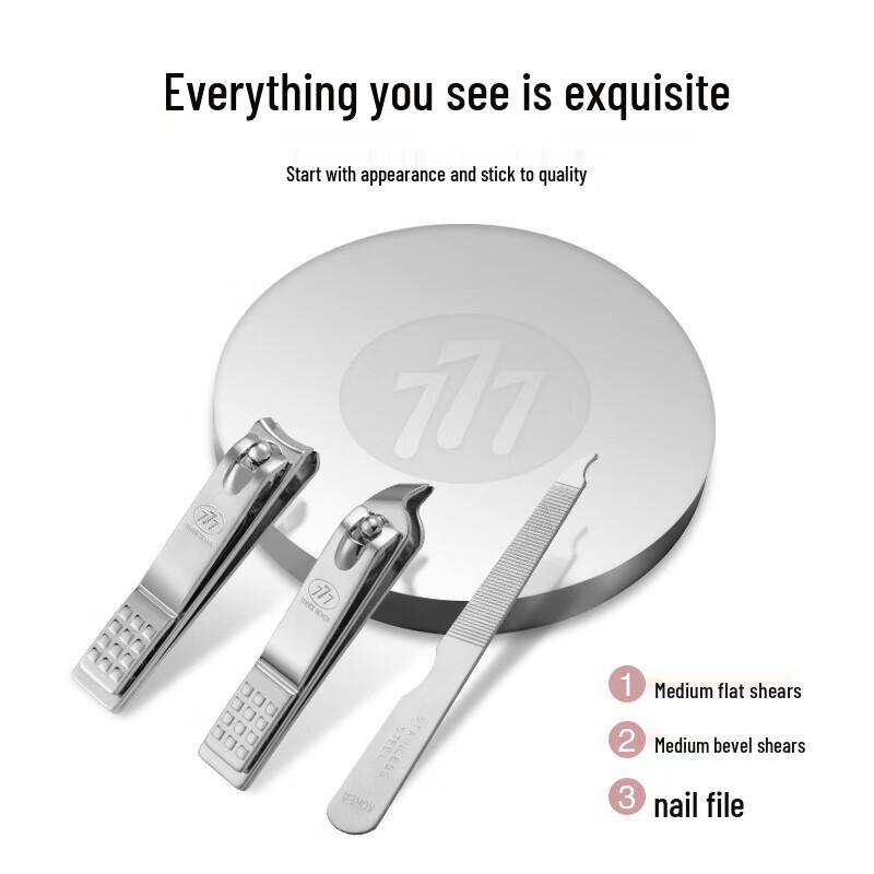 777 Elegant 3-Piece Nail Clipper Set