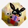 Bunny Friends Rainy Day Adventure:Automatic Opening/Closing Umbrella with Foldable Design,8 Bone Iron Frame,Outdoor Umbrella for Festival