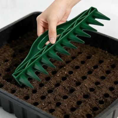 12 Holes Seed Spacing Tool, Hand Garden Seeder Tool for Planting Seeds, Portable Soil Hole Maker Planting Tool for Seedling Tray Garden Vegetables