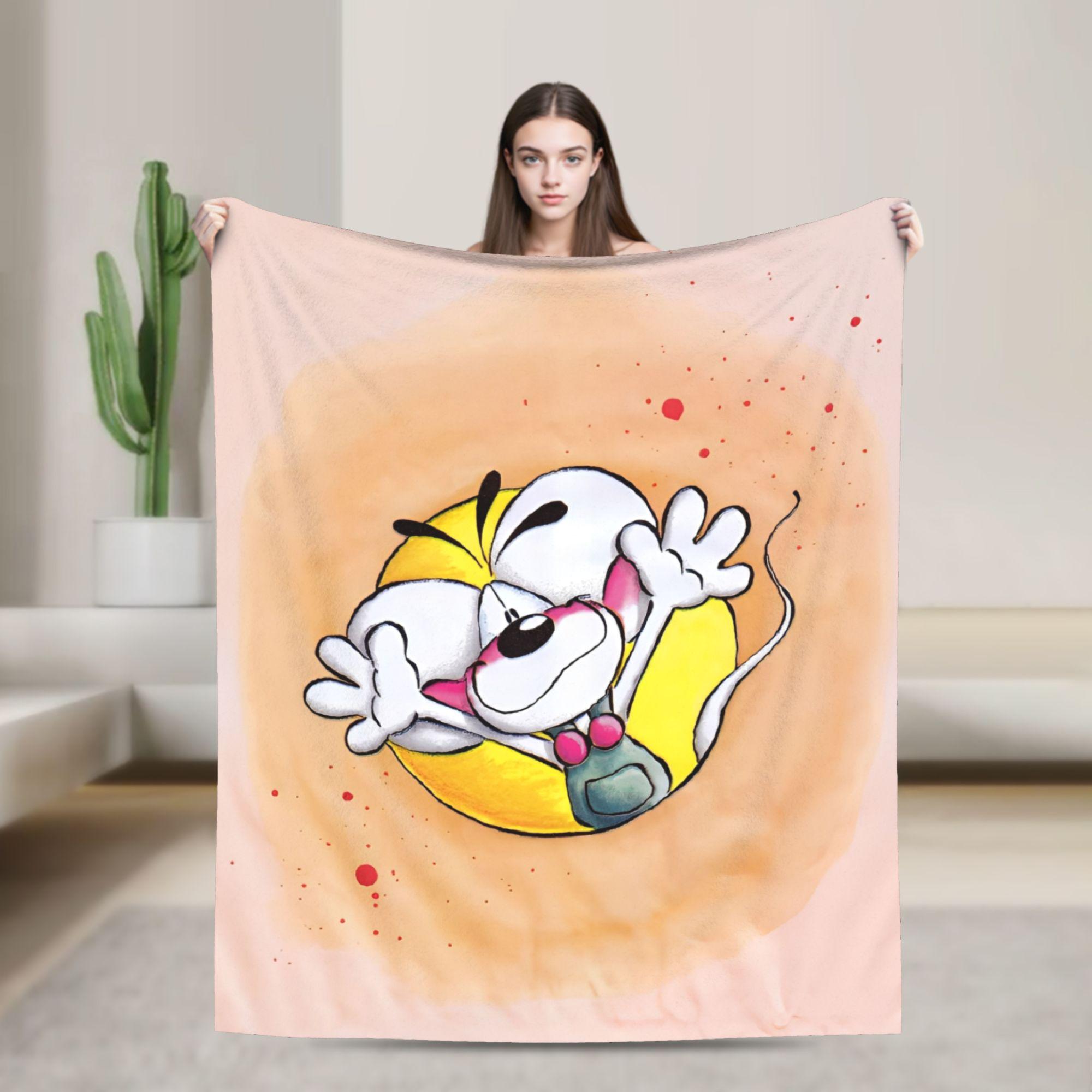 

Cartoon D-Diddls Blanket Cover Diddl Plush Throw Blankets Summer Air Conditioning Portable Soft Warm Bedspreads 75x90cm