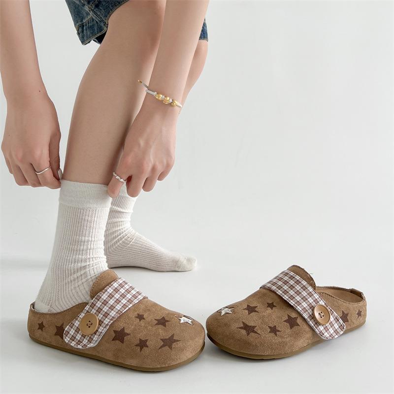 Star lightweight non-slip inner heightening bag head thick-soled slippers women wear cool slippers outside summer
