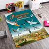 Vintage Swan Princess Art Print Area Rug Non Slip Soft Floor Mat for Bedroom Living Room Nursery Home Decor Gift