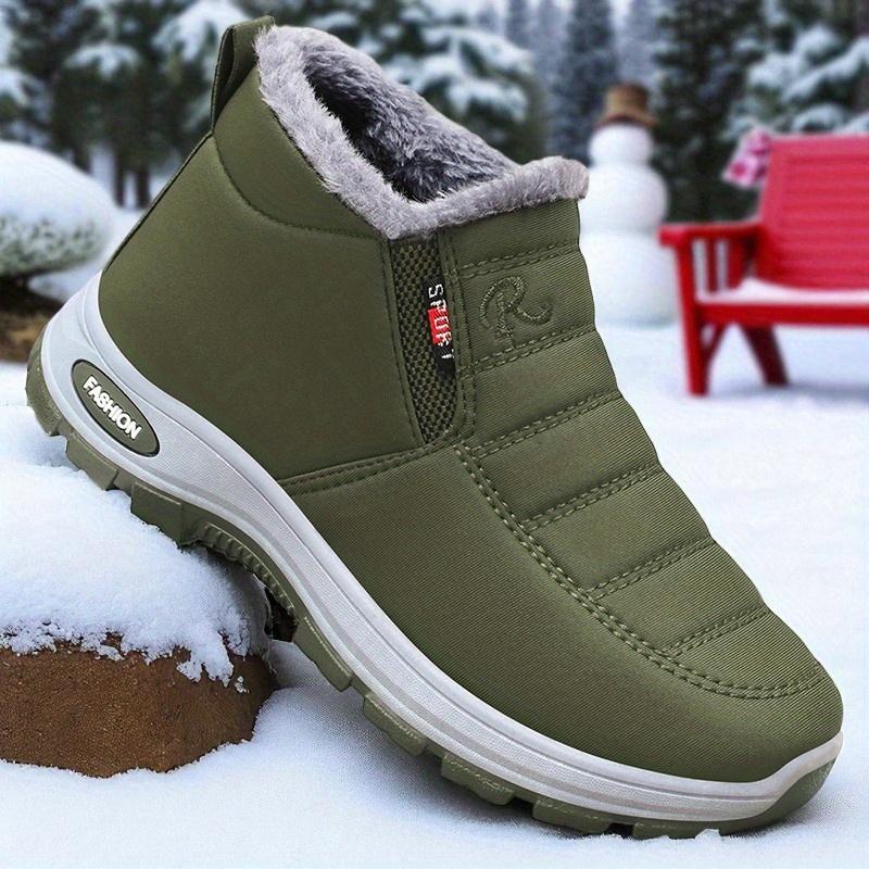 Allseason Thermal Insulated Slip-On Shoes - Non-Slip Sole Winter Boots, Beige, All-Season Indoor/Outdoor Footwear for Men & Women-Easy Slip-On Design