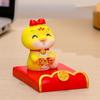 Resin Craft Mobile Phone Bracket Ornaments Slot Design Cute Cell Phone Holder  Spring Festival