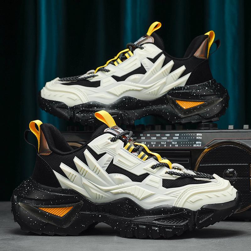 

Sneakers men s 2025 rotating button foreign trade large size dad shoes couple running mecha shoes men s shoes 45