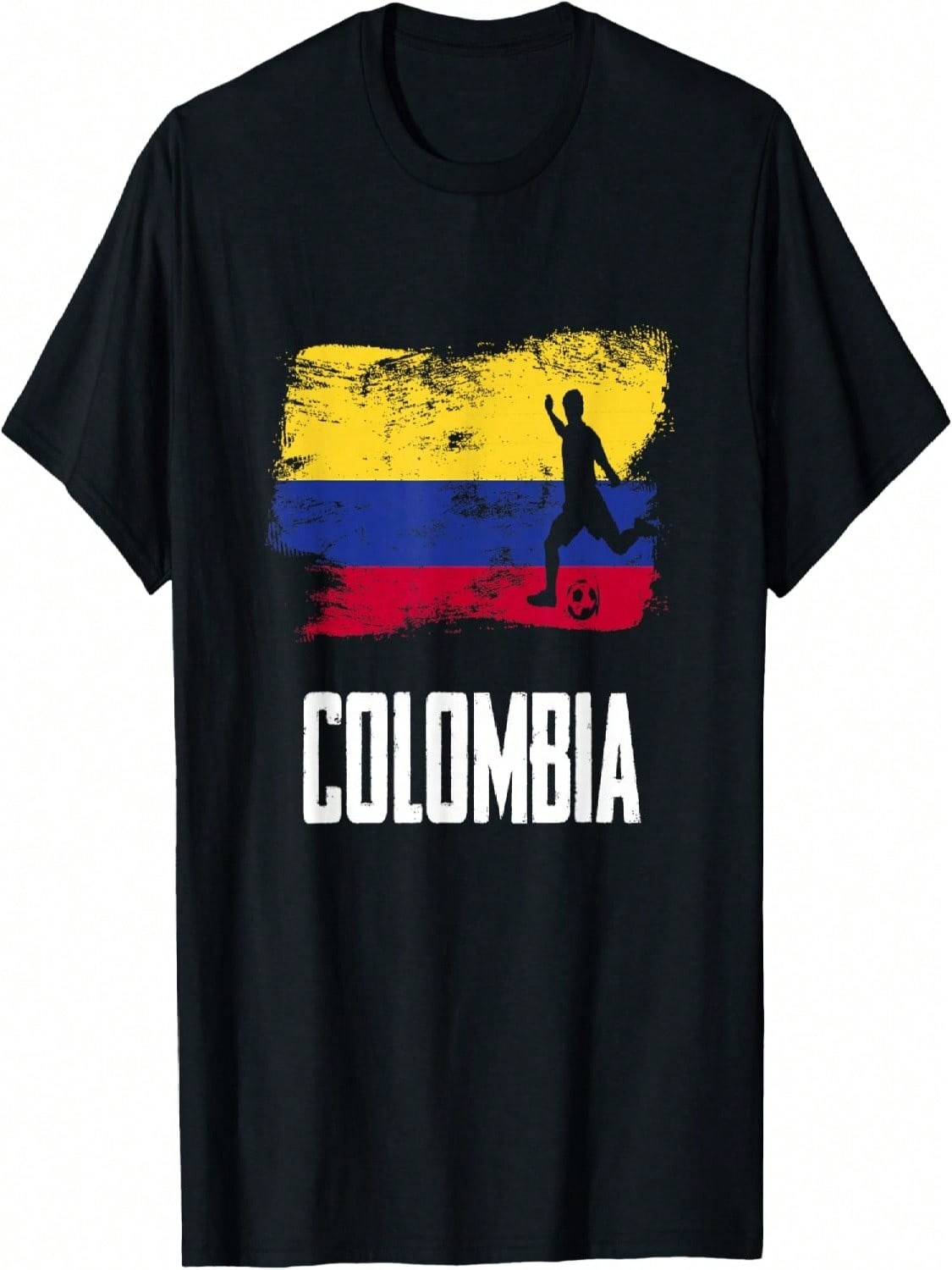 Футболка с флагом Колумбии Колумбийская футбольная команда Колумбийская футболка S разноцветный