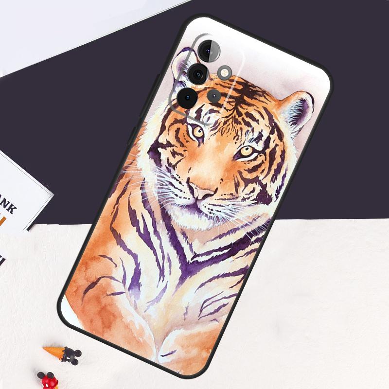Lion Tiger Face Case For Samsung Galaxy A05 A06 A26 A16 A56 A36 A22 A32 A52 A54 A34 A14 A55 A15 A53 A33 A35