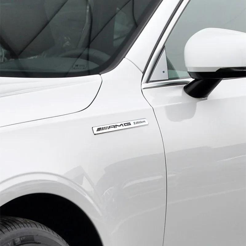 2025 Heiß 1 Stück Metall Autoaufkleber Emblem Abzeichen Auto Aufkleber Zubehör für Mercedes Benz AMG E S C A B Klasse GLE GLS CLS GLC CLA G
