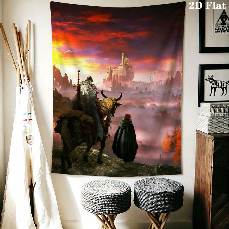 Elden Ring Ash Wall Hanging Printed Fabric Blanket Decorative Tapestries for Bedroom Living Room Home Decor