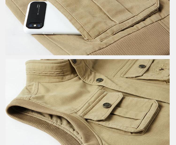 Herren Baumwollweste mit mehreren Taschen für Frühling & Herbst - Lässig & locker geschnitten (Stil 1807)