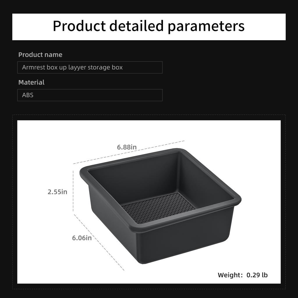 LUCKEASY for Tesla Model Y Launch 2025 Juniper/Model 3 Highland Car Center Console Armrest Storage Box Tray Accessories Tidying