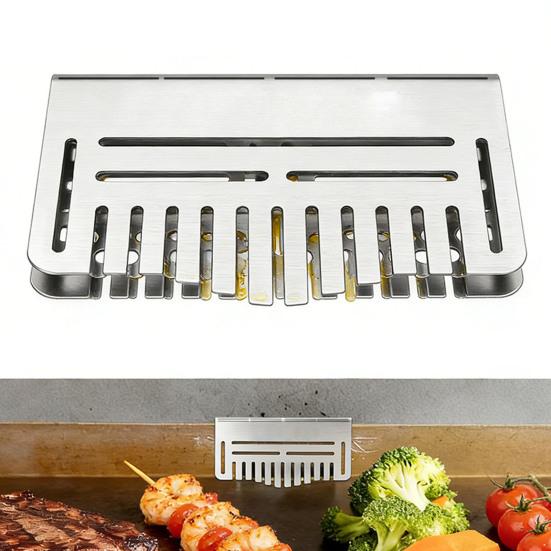 Grease Guard Splatter for Blackstone Griddle Stainless Steel Grill Accessory Dishwasher Safe Grill Strainer Prevents Food Fall Grease Splatter