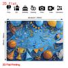 Blue & Orange 2D Backdrop, Basketball Birthday & Victory Photo Background