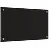 Kitchen Backsplash 2 pcs Black 70 x 40 cm Tempered Glass
