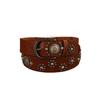 Women's Retro Metal Rivet Wide Belt - Versatile Fashion Waistband Dress Accessory
