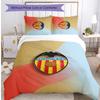 Valencia FC Printed 3PCS Bedding Set Breathable Duvet Cover with Pillowcases Decorative Bed Linen for Bedroom Home